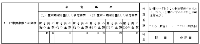 比準要素数１の会社　明細書一部