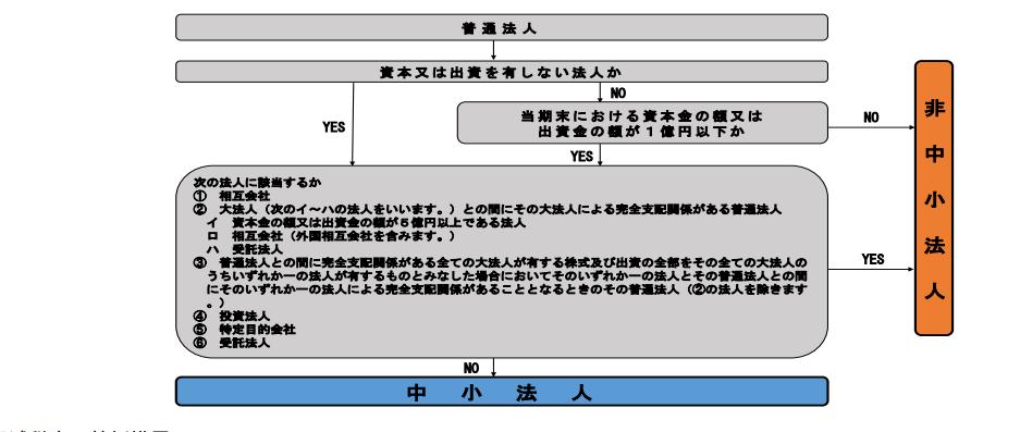 国税庁　中小法人の判定