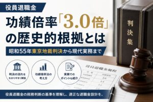 「役員退職金 功績倍率3.0の根拠とは?【昭和55年判決から解説】