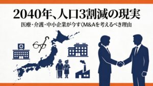 2040年、人口3割減の現実医療・介護・中小企業が今すぐM&Aを考えるべき理由