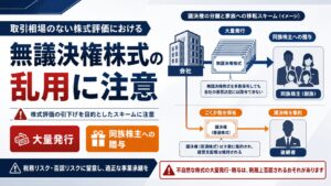 【取引相場のない株式評価】無議決権株式を使って「配当還元方式を使える株主」を作り出すスキームとその問題点