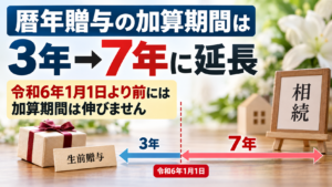 生前贈与の7年加算はいつから？令和6年1月1日より前には延長されない