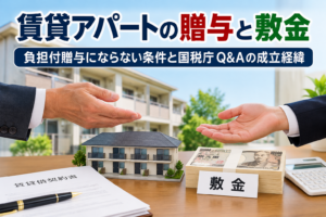 賃貸アパートの贈与と敷金|負担付贈与にならない条件と国税庁Q&Aの成立経緯