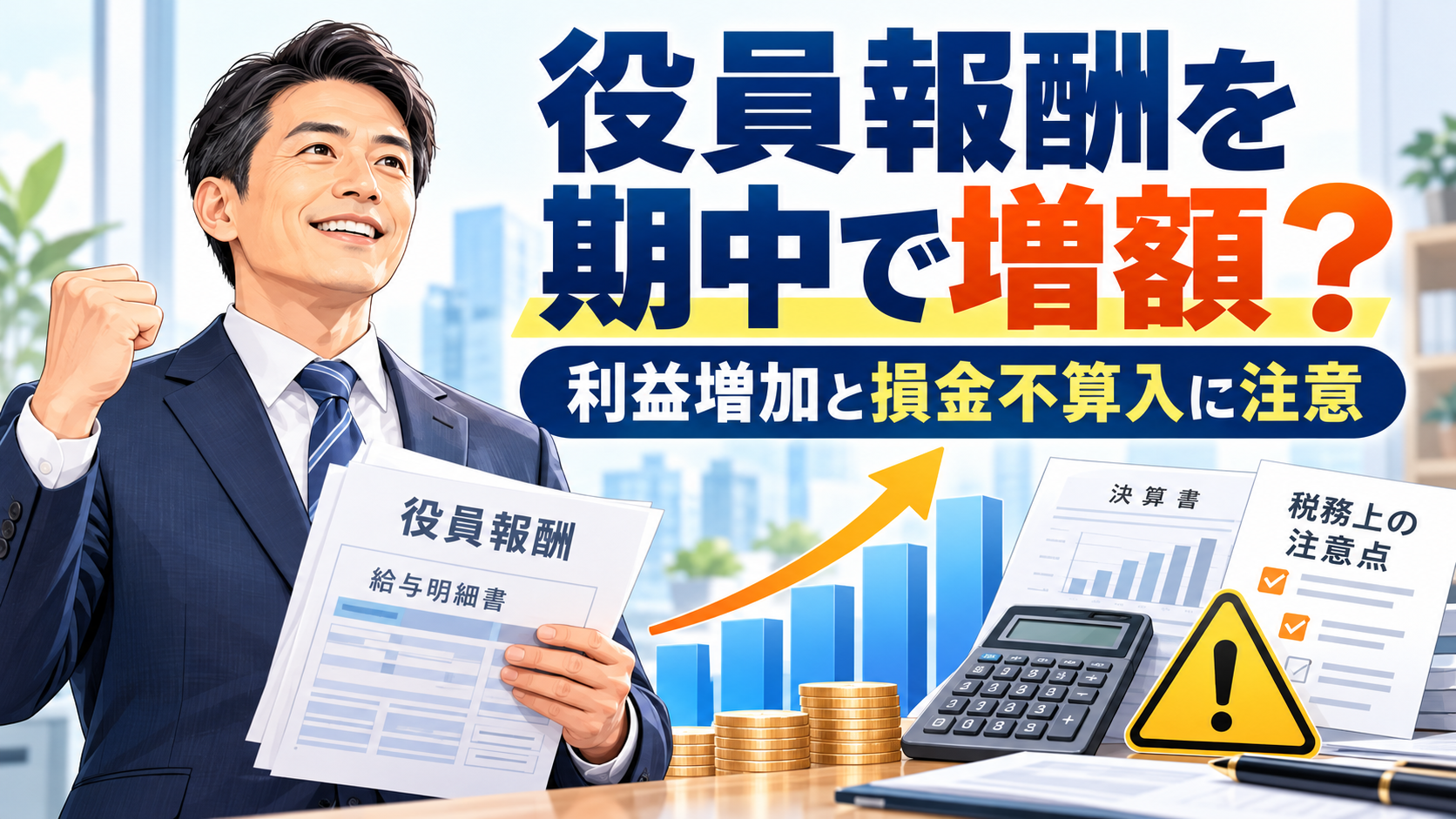 利益が出たので社長の給料を増やしたい!期中の役員報酬増額と税務上の注意点